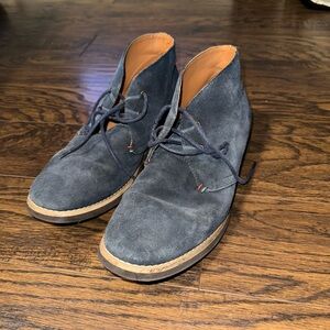 Tommy Hilfiger Blue Tan Suede Leather Chukka Boots